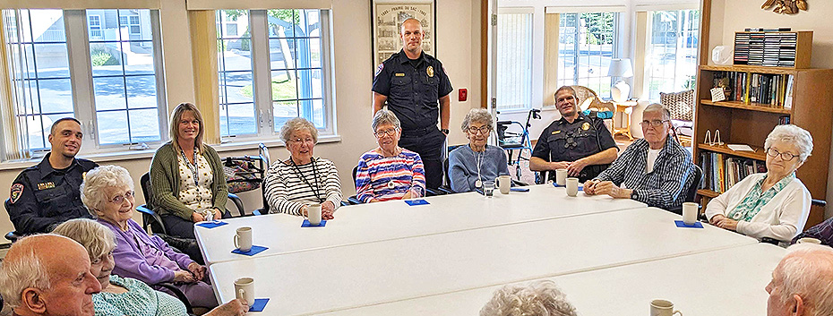 Residents enjoy National Coffee with a Cop Day