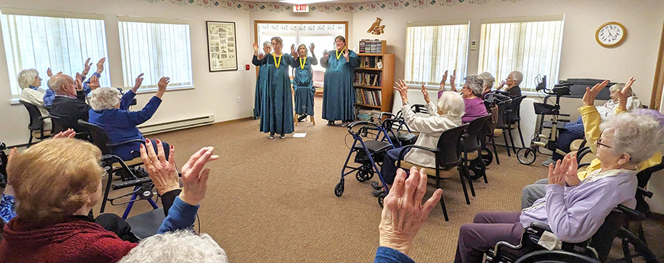 By Request Quartet performed Valentine's songs for Pines and Pine Villa