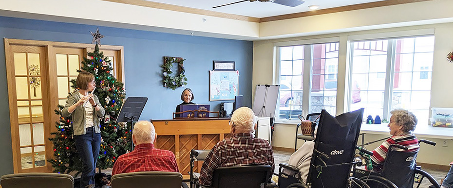 There were lots of music performances during December at The Pines Assisted Living and Pine Villa Memory Care