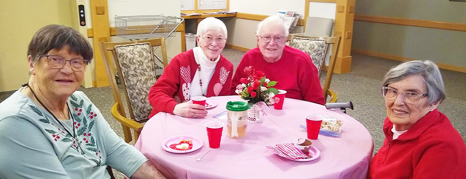Pine Glen tenants celebrated Valentine's Day with a social and chocolate fountain